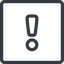 Line, normal, square, mark, warning, exclamation, alert icon