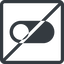 Line, down, normal, solid, square, horizontal, mirror, setting, prohibited, apple, on, off, ios, switch, button, radio, switch-solid icon