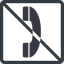 Line, down, normal, square, prohibited, phone, call, dial, number, dot, telephone, pictogram, dot-50, dot-telephone icon