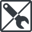 Line, right, normal, square, prohibited, spanner, wrench, tool, mechanics, mechanical, repair, spanner-solid icon