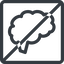 Line, normal, square, horizontal, mirror, prohibited, side, human, idea, brain, intelligence, brain-side, synapse, neuron, memory icon