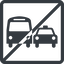 Line, normal, square, horizontal, mirror, car, vehicle, transport, prohibited, bus, dot, ground, transportation, ground-transportation, dot-ground-transportation icon