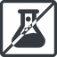 Line, up, normal, square, horizontal, mirror, prohibited, bubble, bubbles, graduated, erlenmeyer, chemical, flask, lab, laboratory, chemistry, potion, glassware, conical, bubbling, boiling, bulbous, erlenmeyer-bubbling-alt-solid icon