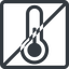 Line, normal, square, horizontal, mirror, prohibited, temperature, thermometer, cold, heat icon