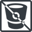 Line, up, normal, square, code, social, network, prohibited, share, git, repository, bitbucket, bucket, bitbucket-alt icon