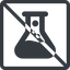 Line, up, normal, square, prohibited, bubble, bubbles, graduated, erlenmeyer, chemical, flask, lab, laboratory, chemistry, potion, glassware, conical, bubbling, boiling, bulbous, erlenmeyer-bubbling-alt-solid icon