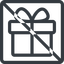 Line, normal, square, prohibited, party, birthday, gift, christmas, box, present icon