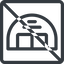 Line, normal, square, prohibited, space, plane, airplane, helicopter, warehouse, hangar, aircraft, aviation, military, aerospace icon