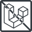 Line, normal, square, logo, brand, php, framework, prohibited, laravel icon