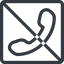 Line, up, normal, square, prohibited, phone, call, dial, number, telephone icon
