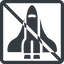 Line, up, normal, solid, square, prohibited, space, nasa, shuttle, spacecraft, orbiter, satellite, space-shuttle, astronaut, discovery, atlantis, columbia, challenger, rocket, space-shuttle-solid icon