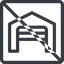 Line, normal, square, car, prohibited, storage, repository, amazon, parking, distribution, warehouse, hangar, logistics, inventory, depot, storehouse, stockroom, warehouse-open, garage, carport icon
