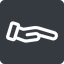 Down, normal, solid, square, horizontal, mirror, healthcare, help, care, gift, hand, giving, giving-hand, love, give icon