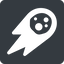 Down, normal, solid, square, star, space, asteroid, meteoroid, impact, nasa, esa, jaxa, shooting, shooting-star, c-type, s-type, m-type, neo, asteroid-solid icon