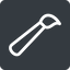 Down, normal, solid, square, paint, brush, illustrate, drawing, painting icon