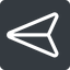 Down, normal, solid, square, message, paper, messaging, plane, airplane, aeroplane, submit, send, paper-plane icon