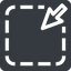 Down, normal, solid, square, arrow, select, selection, dashed, area, cursor icon