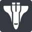 Down, normal, solid, square, space, nasa, shuttle, spacecraft, orbiter, satellite, space-shuttle, astronaut, discovery, atlantis, columbia, challenger, rocket, space-shuttle-solid icon