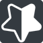 Down, normal, solid, square, star, rate, rating, half, star-half icon