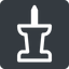 Down, normal, solid, square, thumbtack, pin, unpin icon