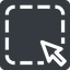 Left, normal, solid, square, arrow, select, selection, dashed, area, cursor icon