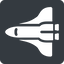 Left, normal, solid, square, space, nasa, shuttle, spacecraft, orbiter, satellite, space-shuttle, astronaut, discovery, atlantis, columbia, challenger, rocket, space-shuttle-solid icon