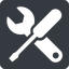 Left, normal, solid, square, building, spanner, wrench, tool, screwdrive, construction, fix, tools, tools-solid icon