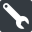 Right, normal, solid, square, spanner, wrench, tool, mechanics, mechanical, repair, spanner-solid icon