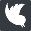 Right, normal, solid, square, logo, brand, social, twitter, bird, twit, twitter-solid icon