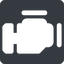 Normal, solid, square, horizontal, mirror, car, engine, mechanics, mechanical, motor, diesel, power, engine-solid icon
