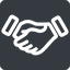 Up, normal, solid, square, horizontal, mirror, business, hand, handshake, shake, agreement, deal, hands, shaking, agree icon
