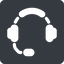 Normal, solid, square, horizontal, mirror, phone, call, headset, headphone, microphone, support, headset-alt, headset-alt-solid icon