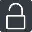 Normal, solid, square, horizontal, mirror, unlocked, secure, safe, padlock, unlock icon