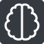 Up, normal, solid, square, human, idea, brain, intelligence, synapse, neuron, memory icon
