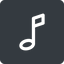 Normal, solid, square, mute, unmute, music, eighth, note, eighth-note, musical, notes icon