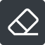 Normal, solid, square, remove, eraser, erase, rubber, eraser-alt icon