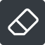 Normal, solid, square, remove, eraser, erase, rubber icon
