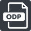 Normal, solid, square, file, open, office, ppt, powerpoint, slide, presentation, pptx, odp, file-odp, slides, opendocument icon