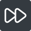 Up, normal, solid, square, video, play, forward, backward, mp3, player, pause icon