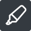 Normal, solid, square, pen, draw, marker, color, highlighter, annotate, school, highlight icon