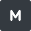 Normal, solid, square, medium, size, m icon