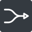 Up, normal, solid, square, arrow, merge, path, join, merged icon