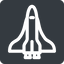 Up, normal, solid, square, space, nasa, shuttle, spacecraft, orbiter, satellite, space-shuttle, astronaut, discovery, atlantis, columbia, challenger, rocket icon