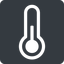 Normal, solid, square, temperature, thermometer, cold, heat icon