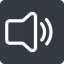 Up, normal, solid, square, speaker, volume, mute, unmute, music, sound, loudspeaker, volume-2 icon