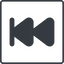 Thin, line, down, square, video, play, forward, backward, mp3, player, fast, pause, forward-fast-solid icon