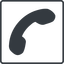 Thin, line, down, square, phone, call, dial, number, phone-solid, telephone icon