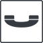 Thin, line, left, square, phone, call, dial, number, dot, telephone, pictogram, dot-50, dot-telephone icon