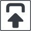 Thin, line, left, solid, square, sign, in, signin, login, log, log-in, download, upload, connection, sign-in-solid icon