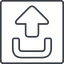 Thin, line, left, square, sign, log, out, logout, log-out, signout, connection, go-out, disconnect, sign-out-thin icon
